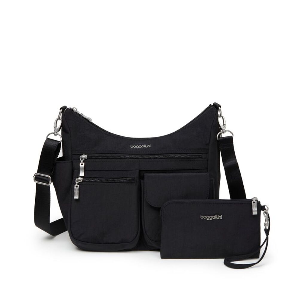 baggallini Women's Modern Everywhere Hobo Crossbody Bag with RFID Wristlet